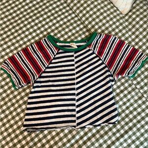 We the Free striped crop tee